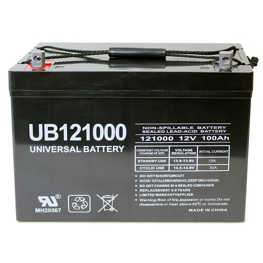 &#8220;UPG 12V 100Ah AGM Sealed Lead Acid Battery UB121000 Group 27&#8221;